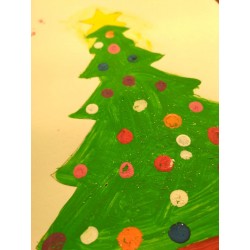 Painted Christmas Tree- Star