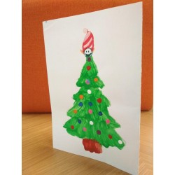 Painted Christmas Tree- Elf